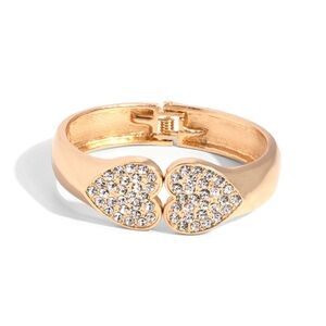 Gold Heart Hinge Bracelet